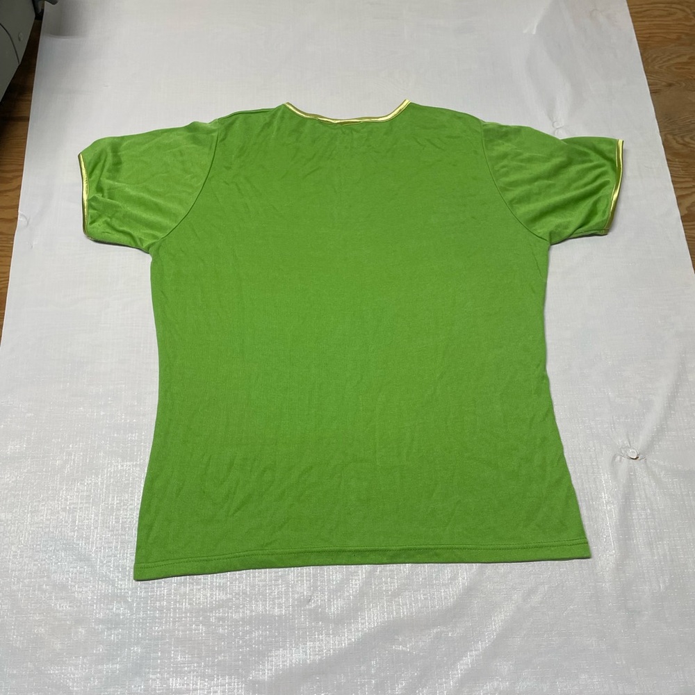 Women’s Lime Green Short Sleeve Tee with Contrast Trim